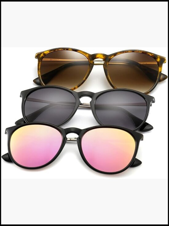 Premium Vintage Round Sunglasses Polarized UV400 TR90 Frame Unisex